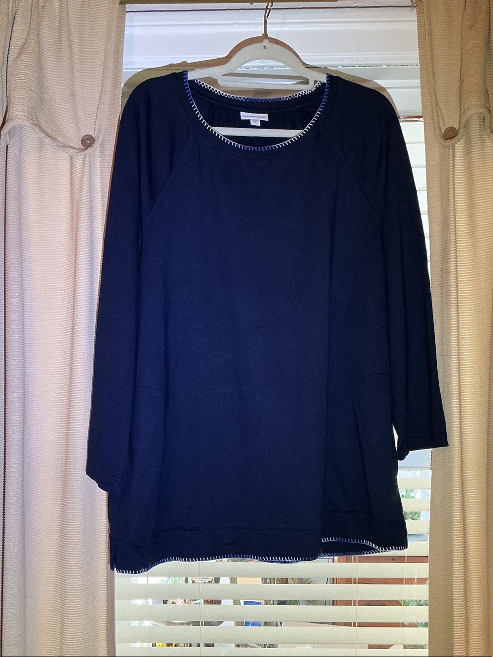 J. Jill Navy Blue Long-Sleeve, sweatshirt dress